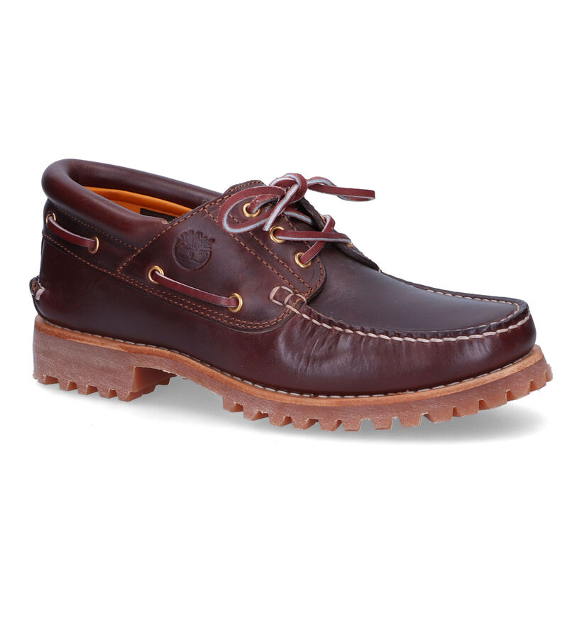 Timberland Authentics 3 Eye Classic Lug Chaussures bateau en Marron en cuir (303813)