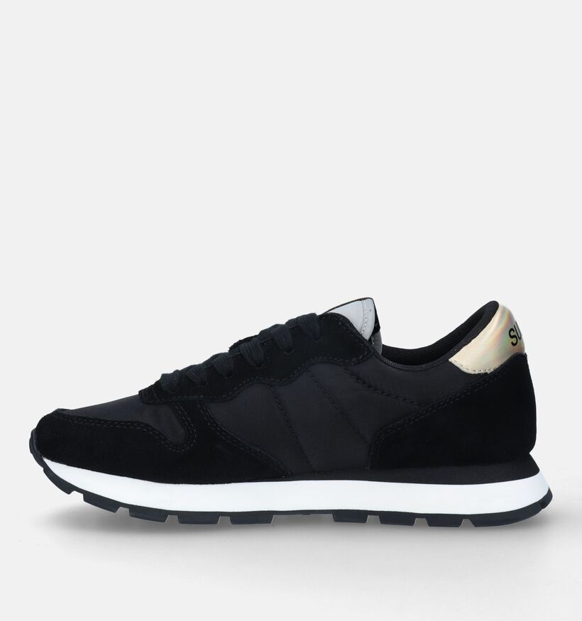 Sun 68 Ally Gold Zwarte Sneakers in kunstleer (330572)