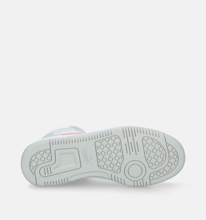 Puma Rebound v6 Baskets en Blanc pour filles (342849) - pour semelles orthopédiques