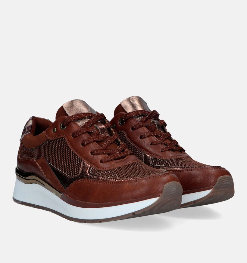 Marco Tozzi Baskets casual en Cognac pour femmes (339418)