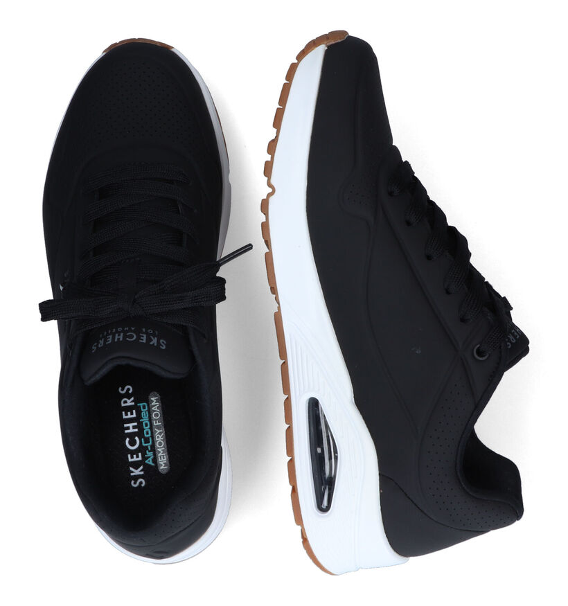 Skechers Uno Stand On Air Zwarte Sneakers voor heren (350318) - geschikt voor steunzolen