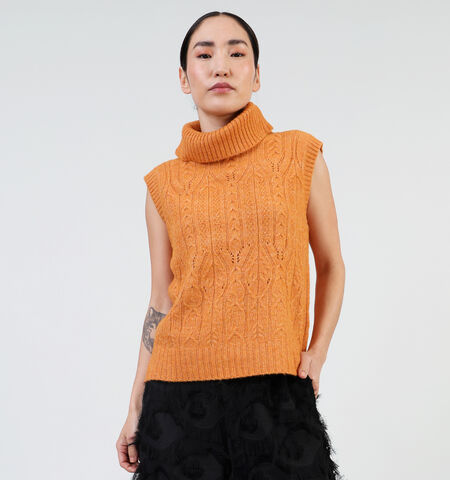 Pulls sans manches marron