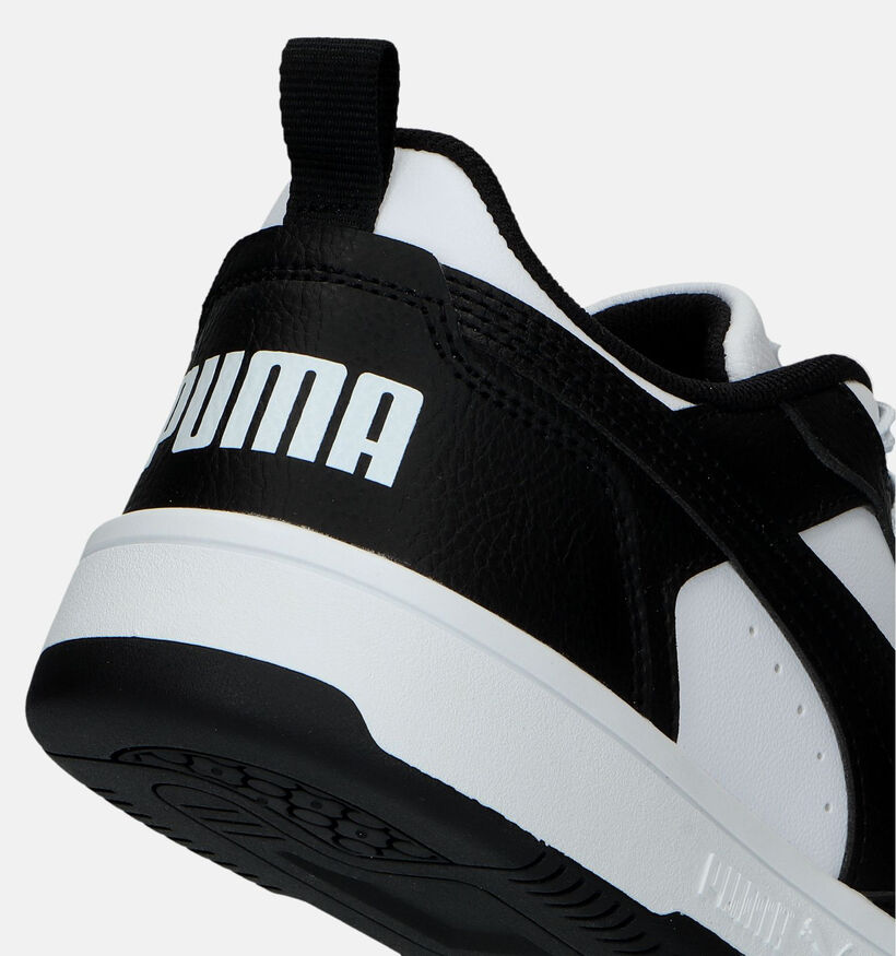 Puma Rebound V6 Zwarte sneakers voor jongens, meisjes (326352) - geschikt voor steunzolen