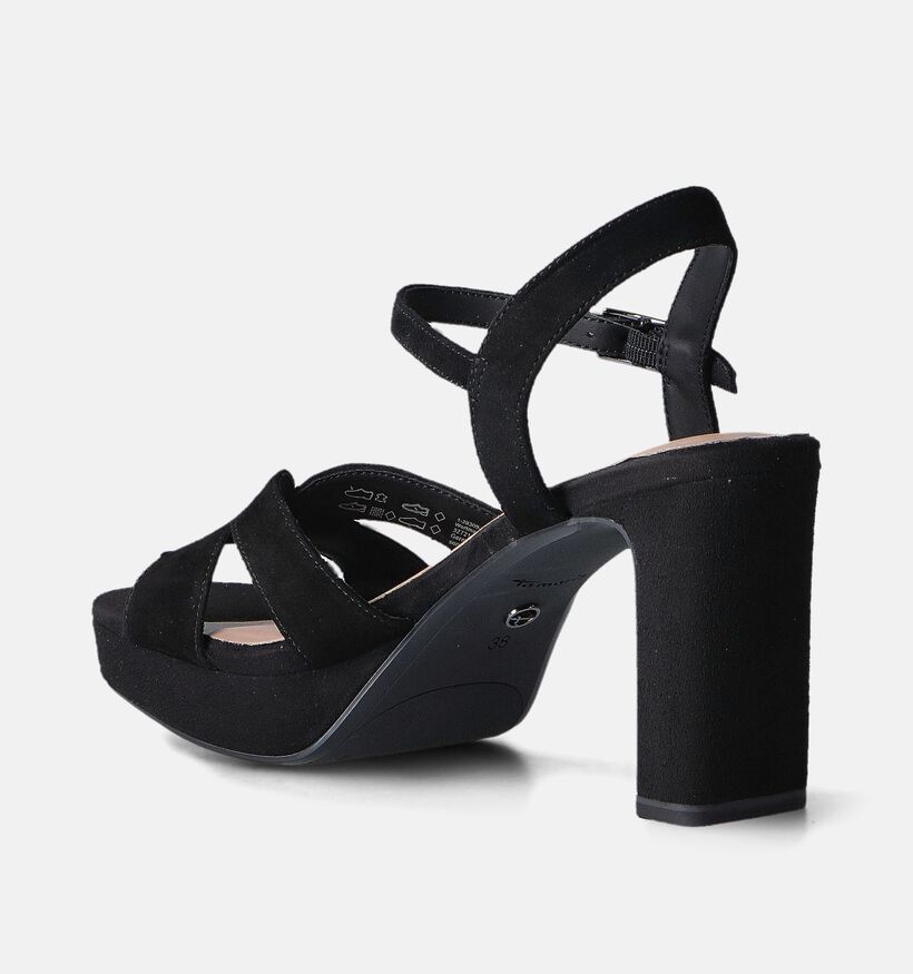 Tamaris Sandales avec talon en Noir pour femmes (354556)