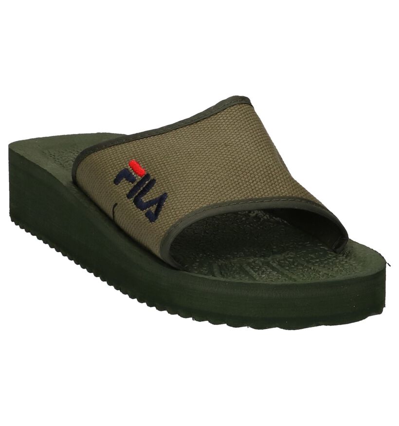 Kaki Fila Tomaia Slippers, , pdp