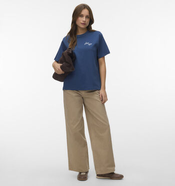 Vero Moda T-shirts Blanc/Bleu