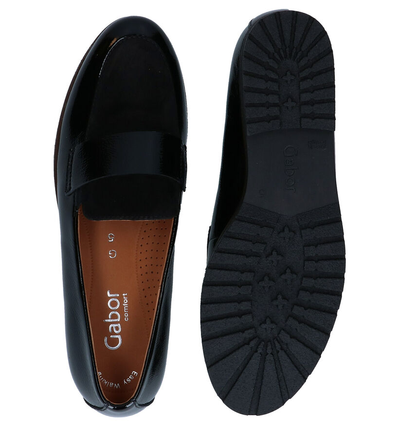 Gabor Easy Walking Zwarte Loafers in daim (282274)