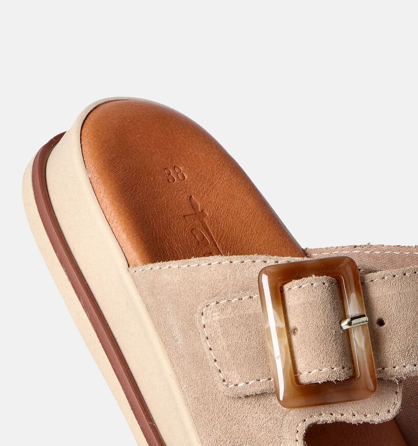 Tamaris Mules Plates à Boucles Taupe pour femmes (354300)
