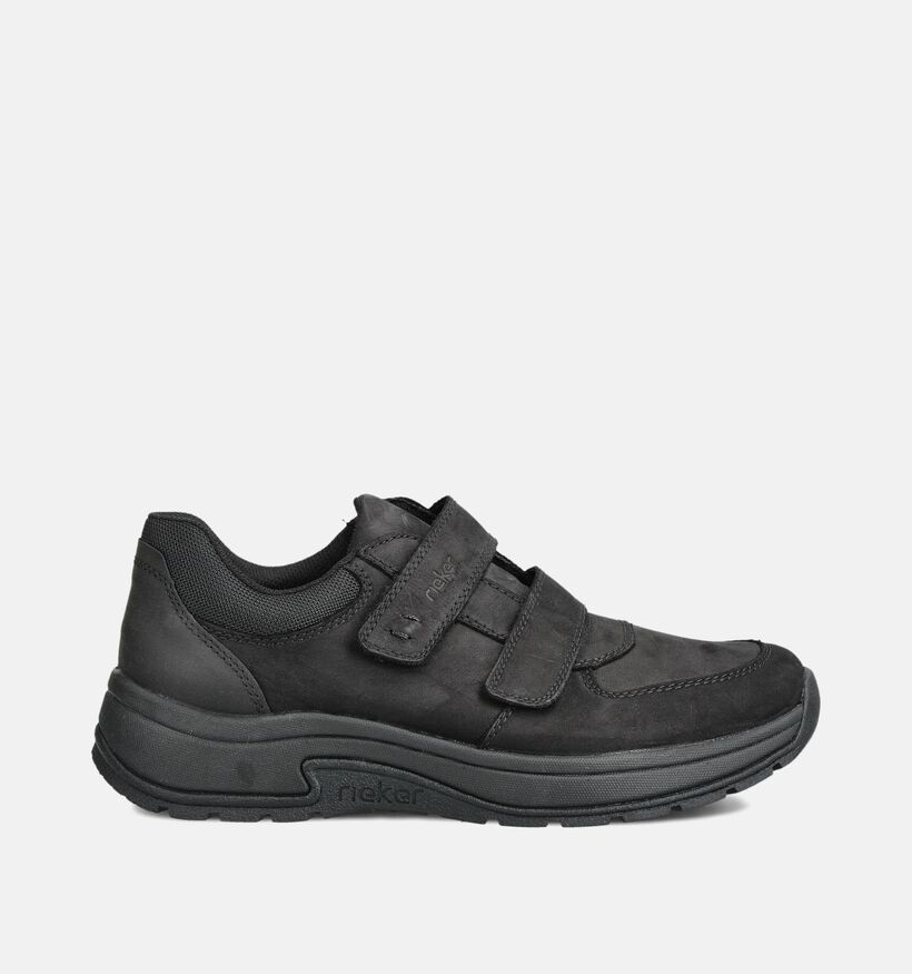 Rieker Zwarte Velcroschoenen Comfort voor heren (360445) - geschikt voor steunzolen