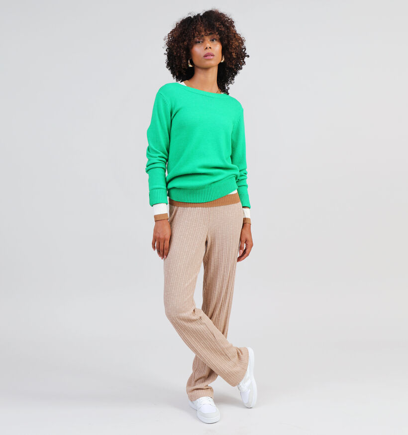 Vila Ril Pull tricoté en Vert pour femmes (328849)