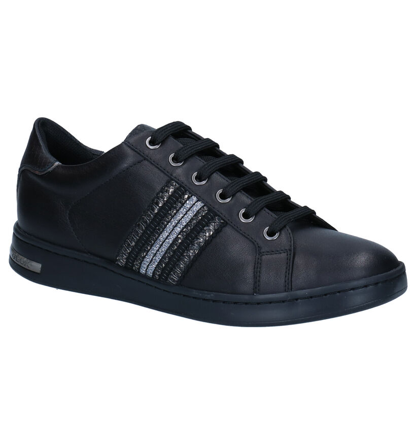 Geox Jaysen Zwarte Sneakers in leer (294800)