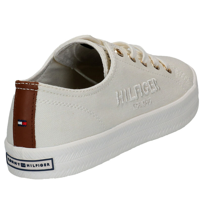 Tommy Hilfiger Tommy Basic Ecru Sneakers in stof (276241)