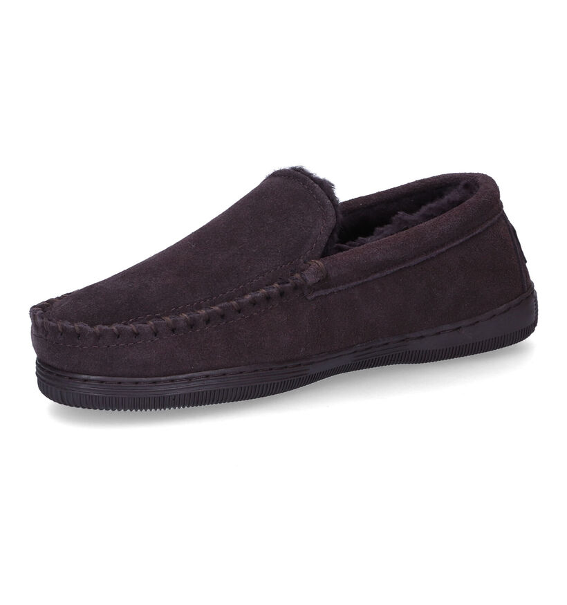 Warmbat Grizzly Pantoufles en Cognac pour hommes (314422)