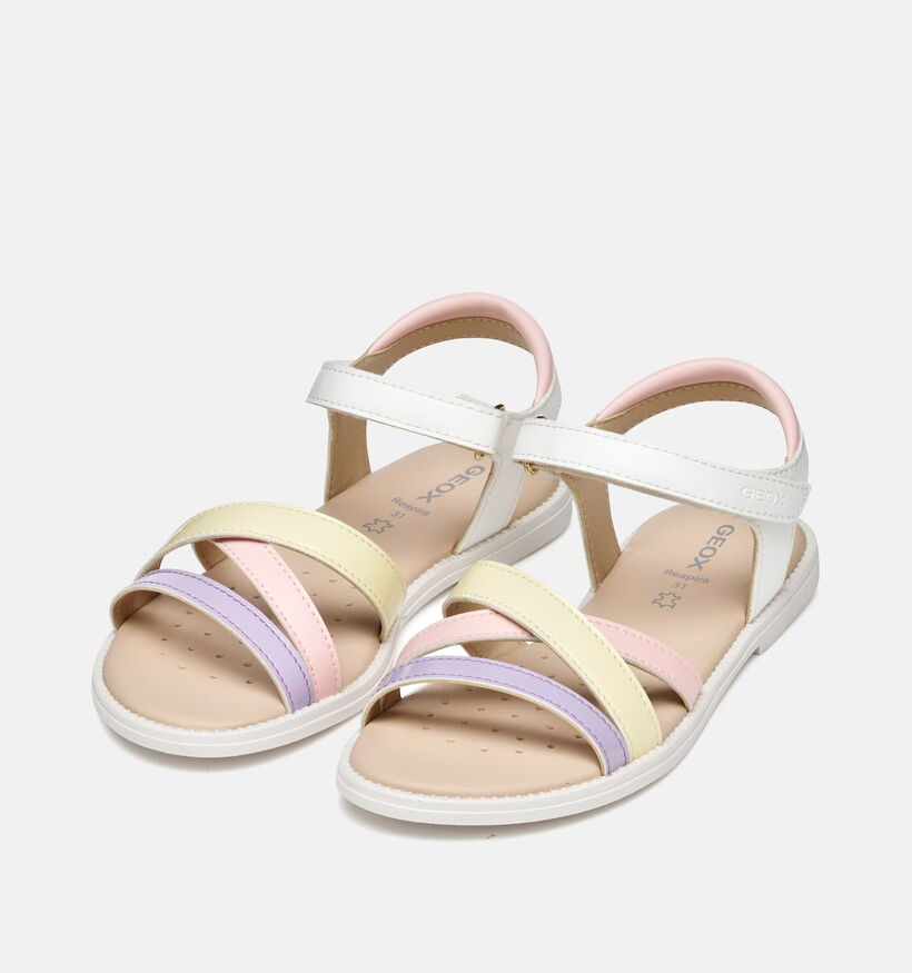 Geox Karly Sandales en Blanc/Pastel pour filles (368845)