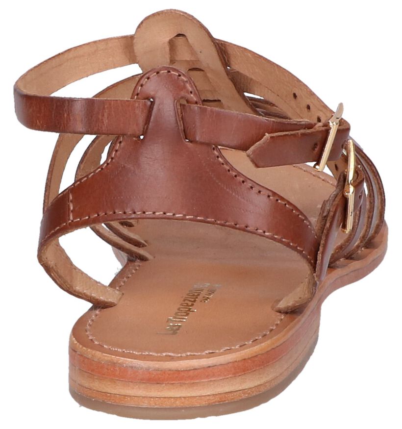 Cognac Sandalen Les Tropeziennes Hireca in leer (244383)