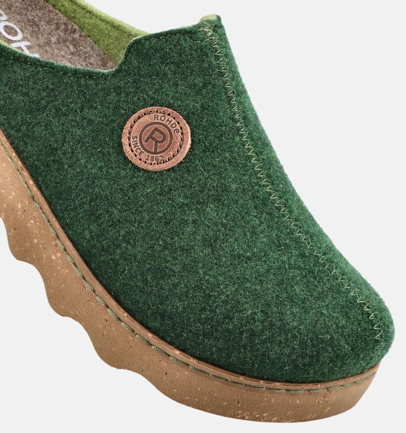 Rohde Foggia Groene Open Pantoffels voor dames (380029) - geschikt voor steunzolen