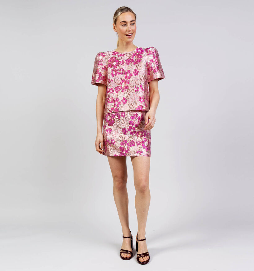 Pieces Amelia Jacquard Roze Top voor dames (374201)
