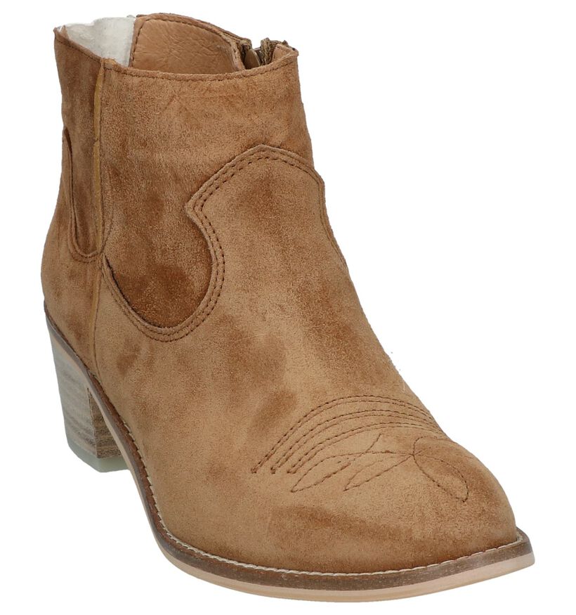 Cognac Western Enkellaarzen Alpe in daim (248821)