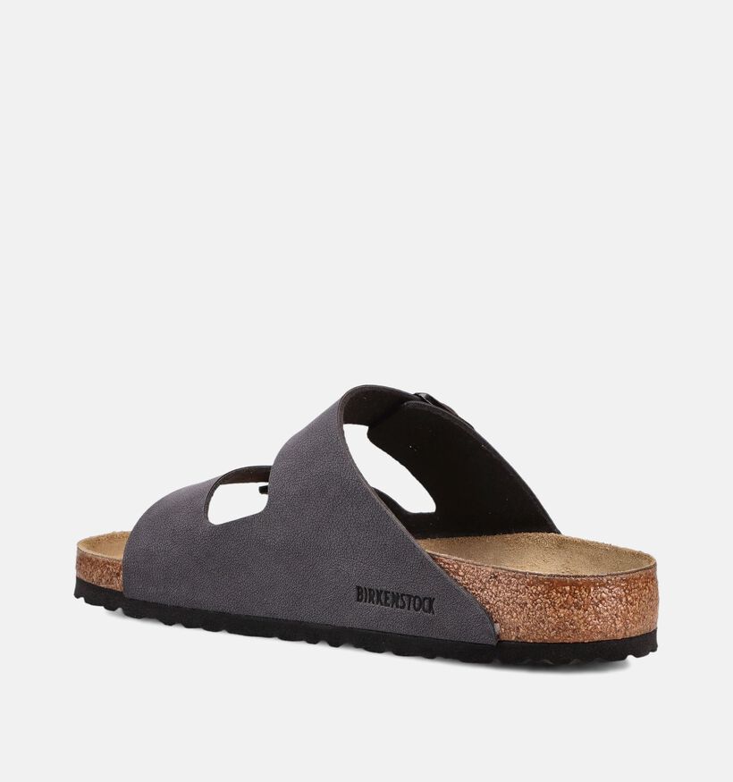Birkenstock Arizona Nu-pieds en Gris fonc&eacute; pour hommes (382203)