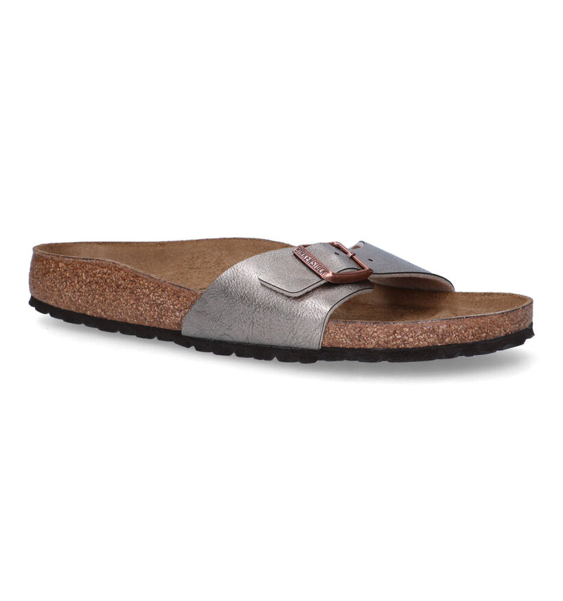 Birkenstock Madrid Birko-Flor Witte Slippers voor dames (338044)