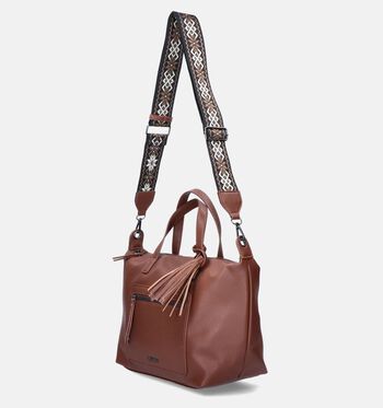 Emily & Noah Schoudertassen Oranje/Cognac