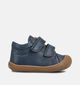 Naturino Cocoon Nappa Blauwe Babyschoenen Velcro voor jongens, meisjes (364245) - geschikt voor steunzolen