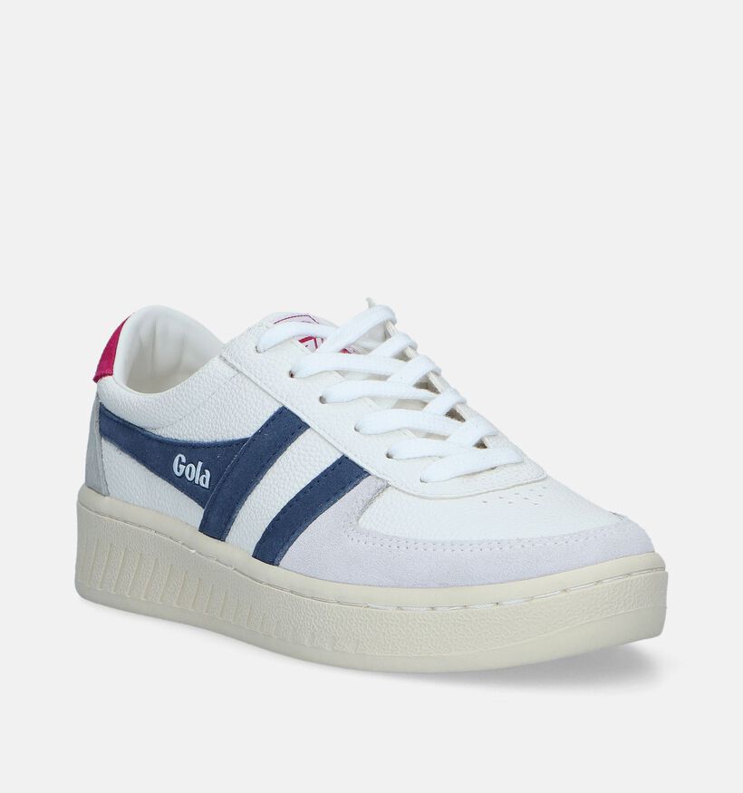 Gola Grandslam Trident Baskets en Blanc pour femmes (336364) - pour semelles orthopédiques