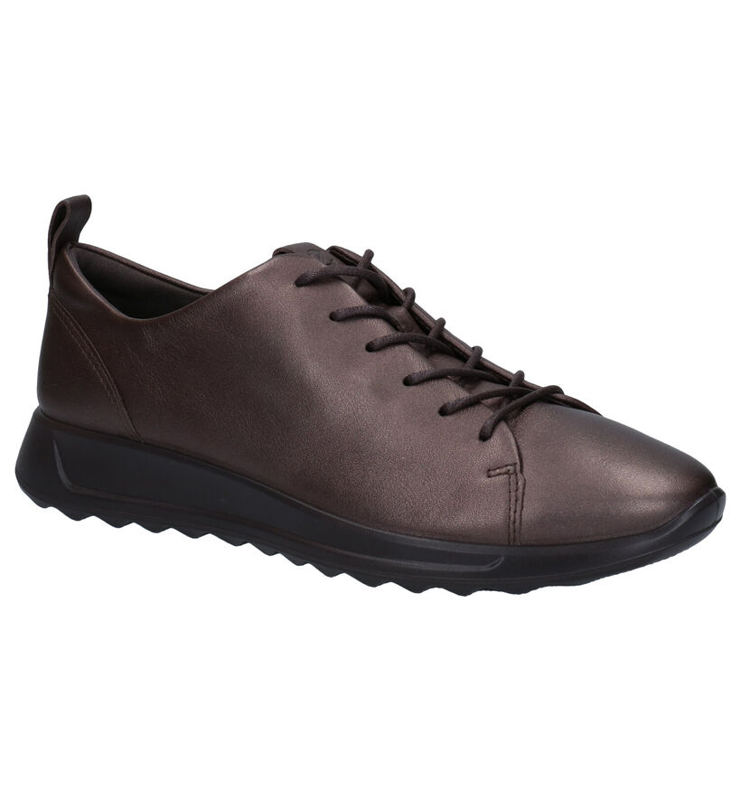 ECCO Flexure Bronzen Veterschoenen in leer (280983)