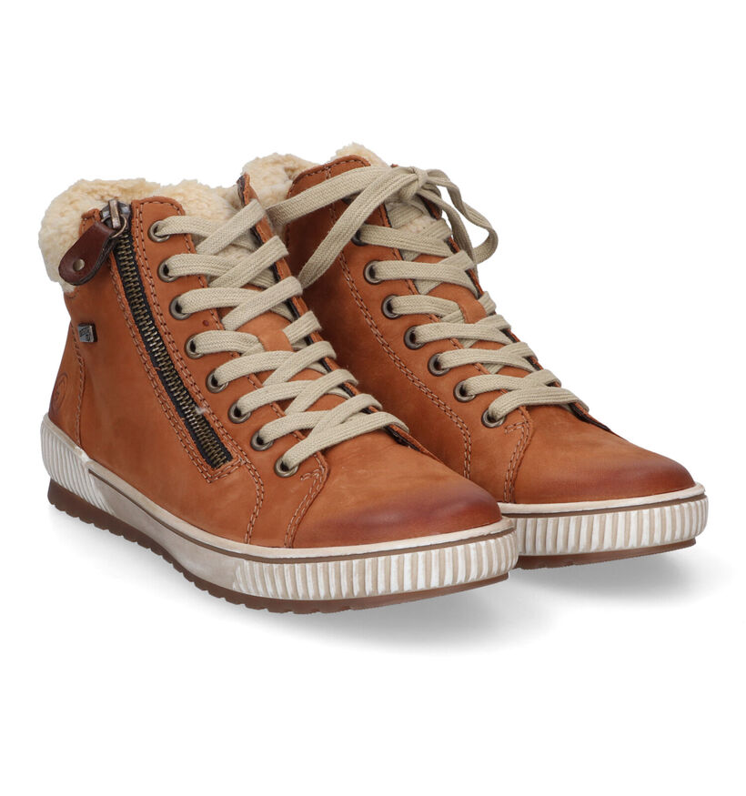 Remonte Cognac Hoge Sneakers voor dames (312330) - geschikt voor steunzolen