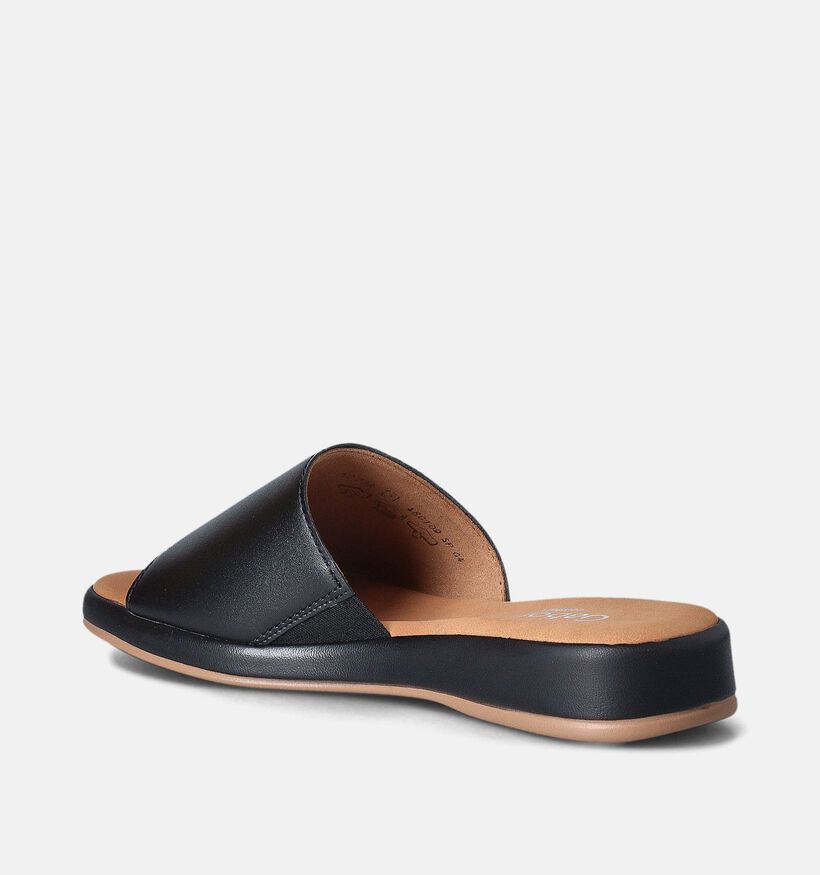 Gabor Zwarte Leren Slippers voor dames (355019)