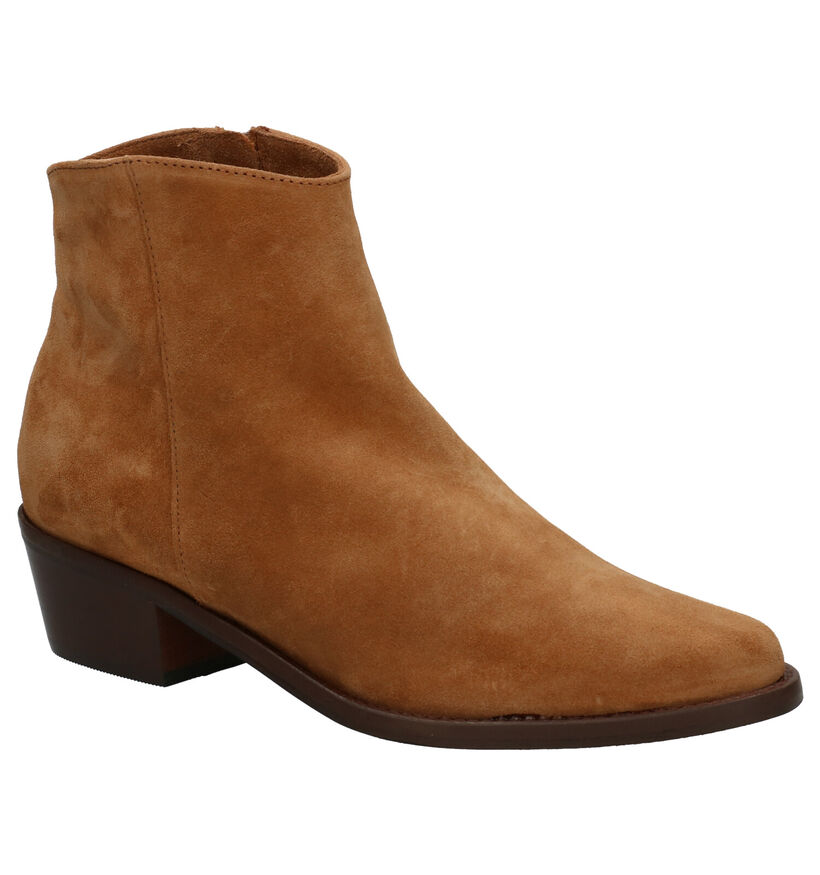 Hampton Bays Bottines à talons en Brun clair en daim (272637)