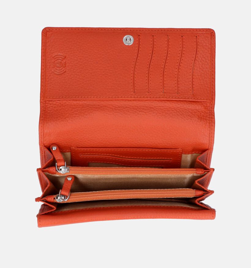 Crinkles Oranje Overslagportemonnee voor dames (349861)
