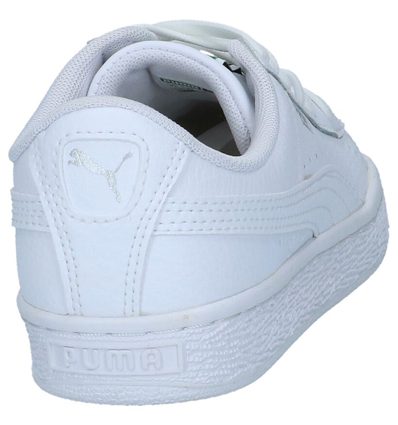 Puma Basket Classic Sneakers en Blanc en cuir (265645)