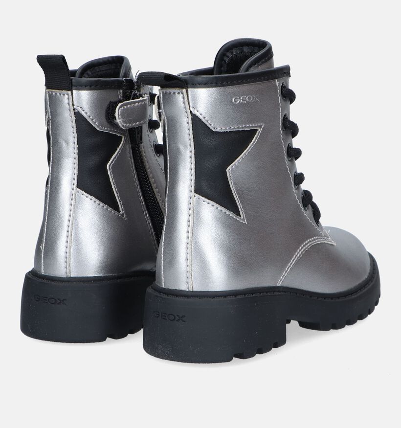 Geox Casey Boots en Argent pour filles (330138) - pour semelles orthopédiques