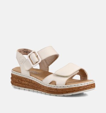 Rieker Sandales Blanc/Beige