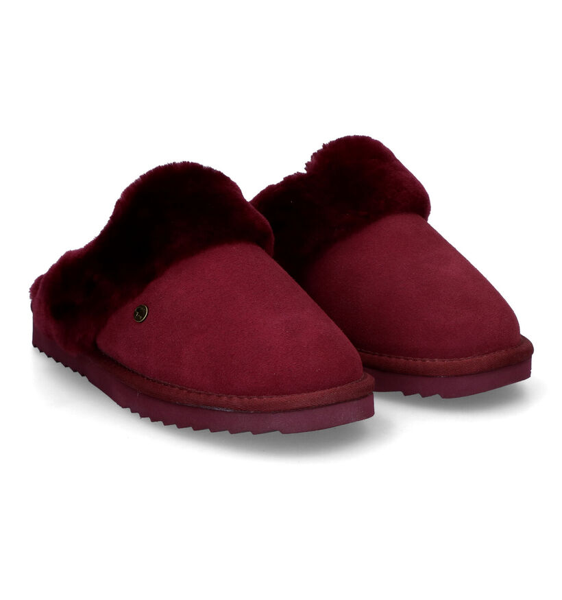 Warmbat Flurry Pantoufles en laine en Cognac pour femmes (329908)