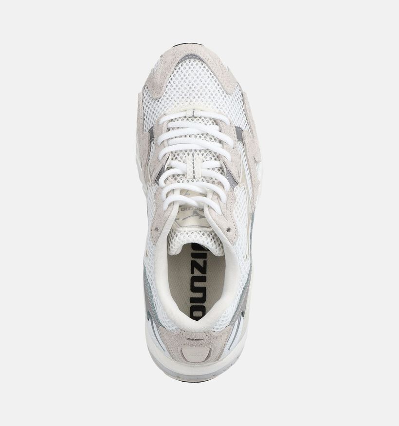 Mizuno Wave Rider 10 Suede Witte/Ecru Sneakers voor dames (376213) - geschikt voor steunzolen