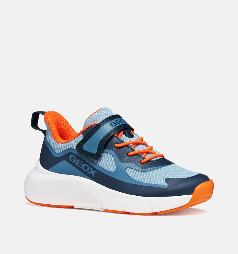 Geox Baskets basses en Bleu fonc&eacute; pour gar&ccedil;ons (368429) - pour semelles orthop&eacute;diques