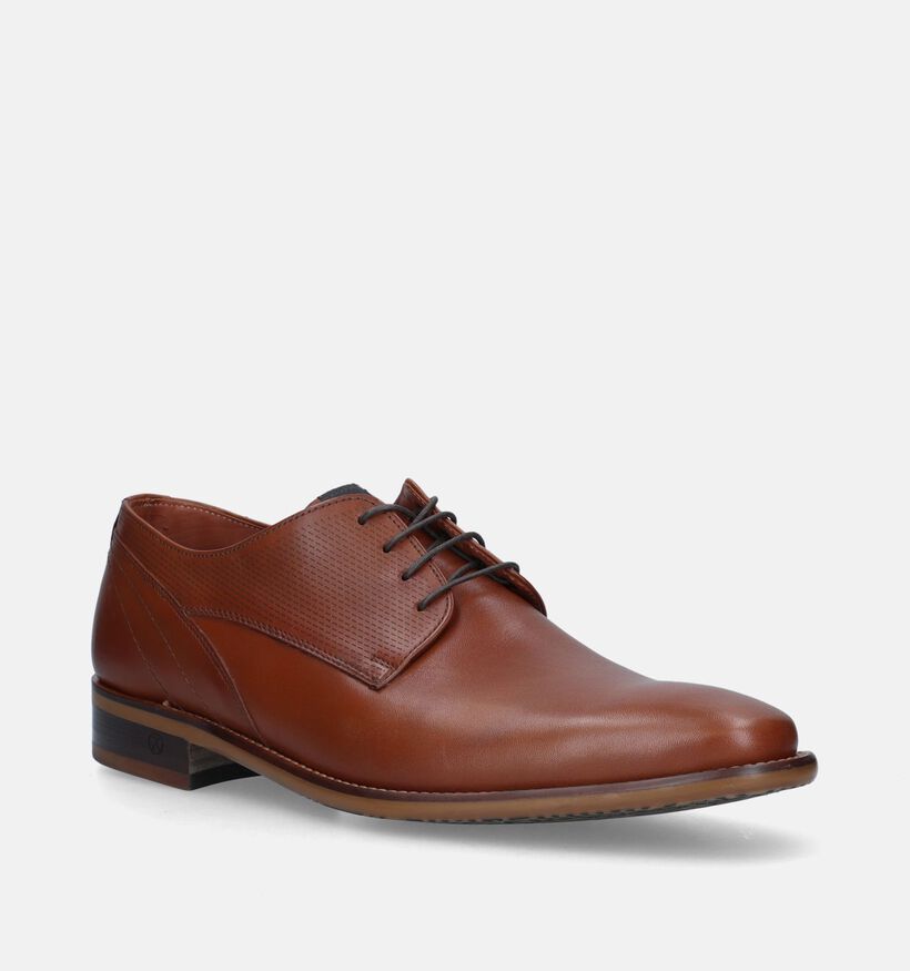 Ambiorix Fermo Chaussures à lacets en Cognac pour hommes (327713)