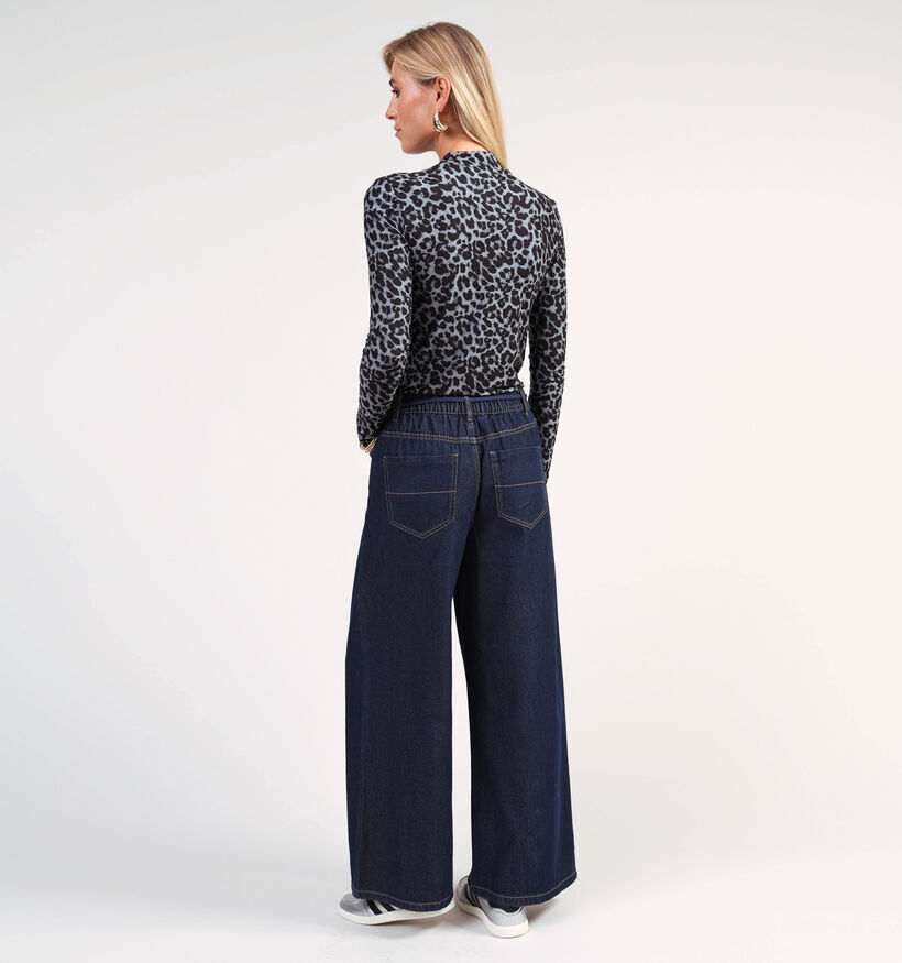 Vila Leoa Bruine T-shirt Leopard Vila Leoa High Neck Grijze Trui voor dames (361330)