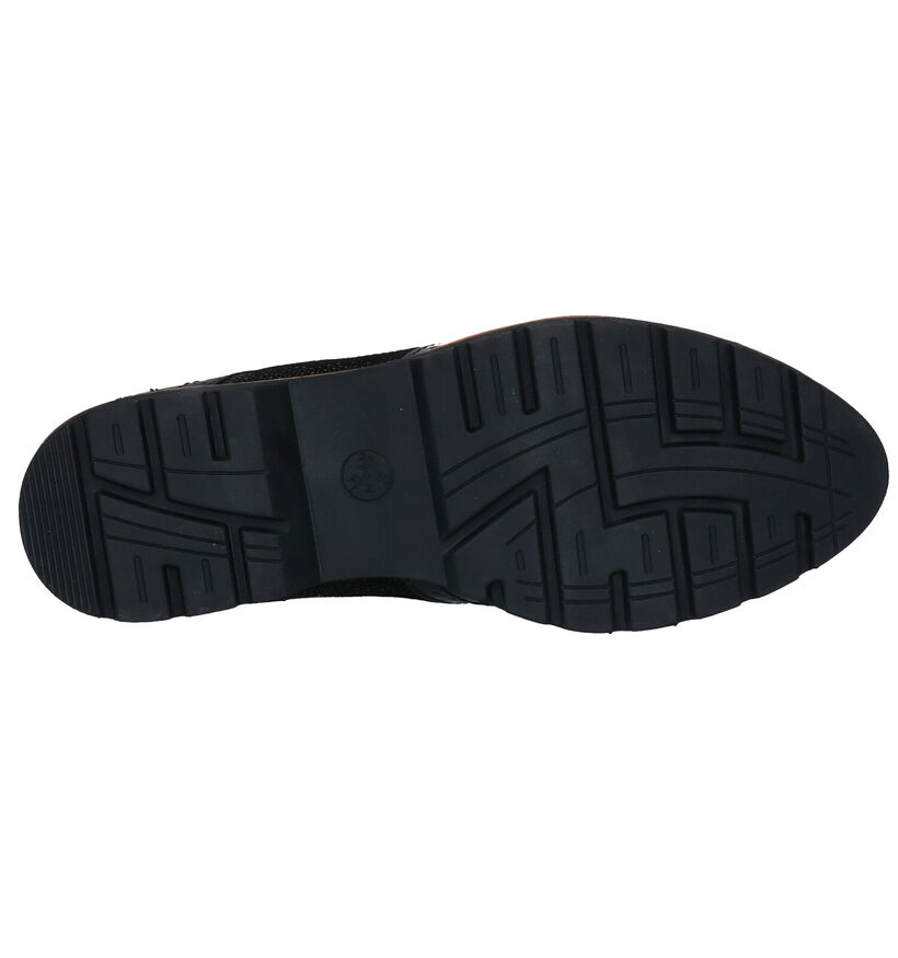 Jana Chaussures à lacets en Noir en cuir (280904)
