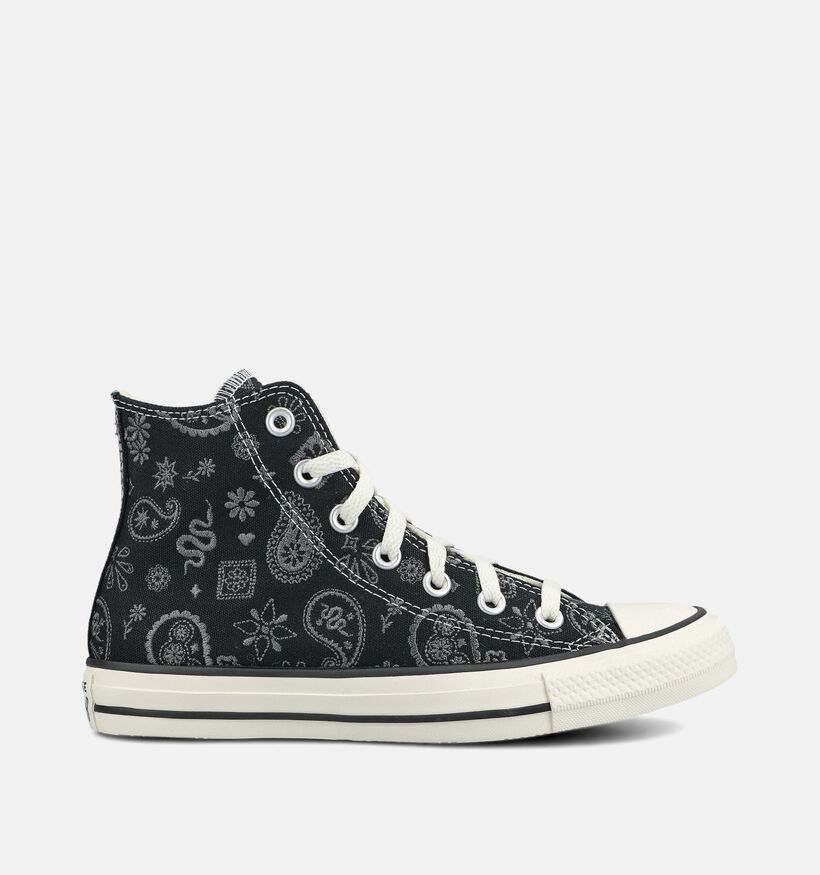 Converse Chuck Taylor All Stars Paisley Baskets en Noir pour femmes (376044) - pour semelles orthop&eacute;diques