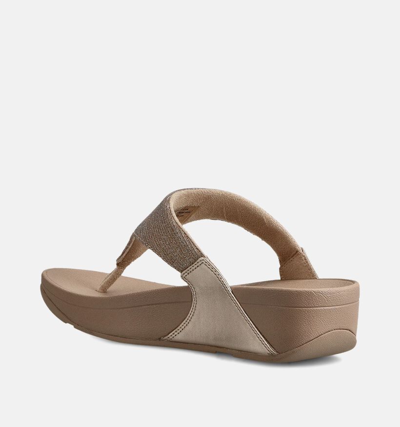 FitFlop Lulu Toepost Zwarte Teenslippers FitFlop Lulu Shimmerlux Beige Slippers voor dames (372333)