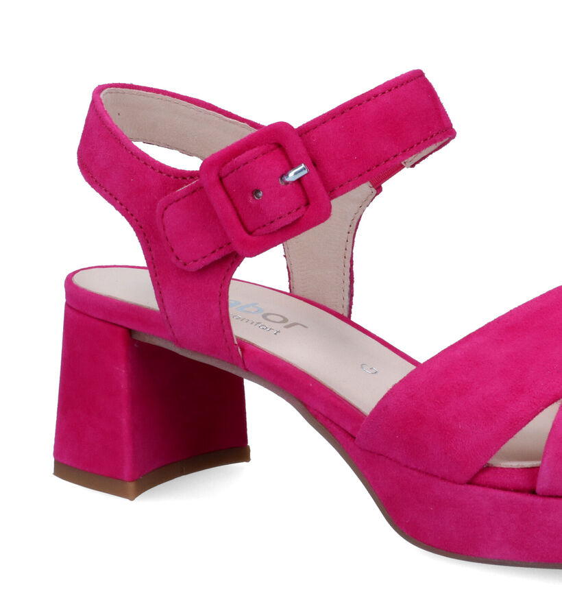 Gabor Comfort Sandales en Fuchsia pour femmes (323274)