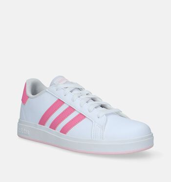 adidas Grand Court Low Baskets Cloud White/ Crystal Jade/ Clear Pink/Cloud White/Iridescent/Cloud White/Cloud White / Iridescent / Cloud White/Cloud White/Bliss Pink/Cloud White
