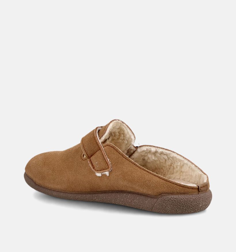 Milo & Mila Pantoufles en Cognac pour filles, gar&ccedil;ons (381138) - pour semelles orthop&eacute;diques