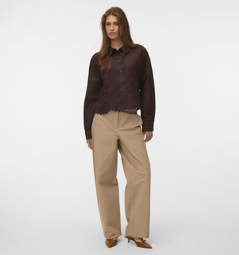 Vero Moda Kathy Donkerbruine Blouse voor dames (384478)