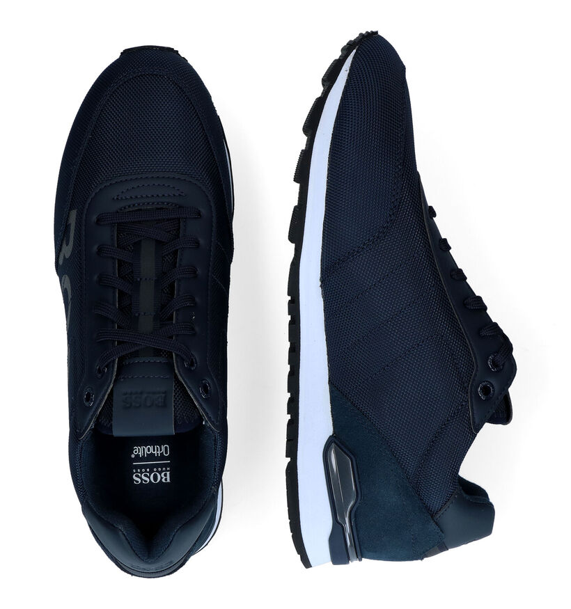 Boss Parkour Runn Blauwe Sneakers voor heren (301365) - geschikt voor steunzolen