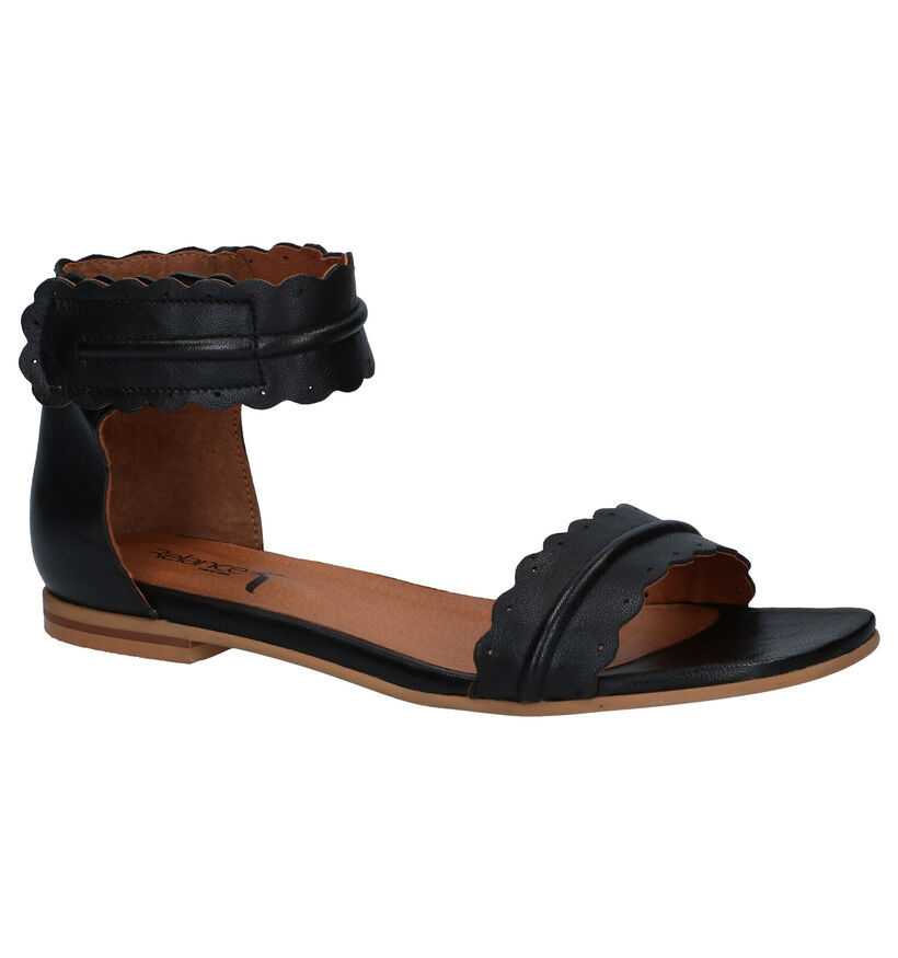 Relance Sandales plates en Turquoise en cuir (293216)