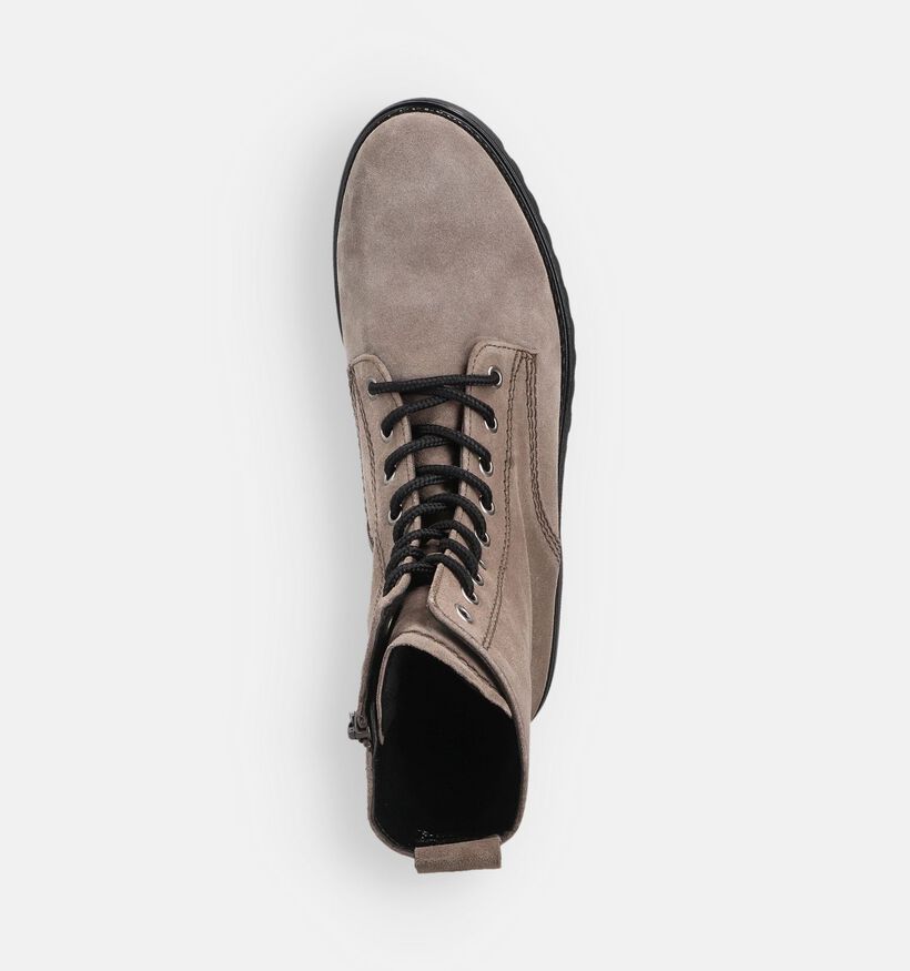 Gabor Bottines à Lacets en Taupe pour femmes (363110) - pour semelles orthopédiques